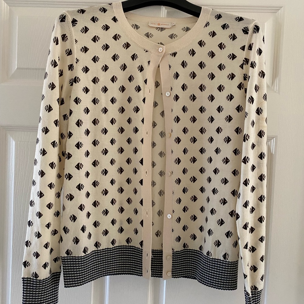 Tory Burch 100% Merino Wool Cardigan